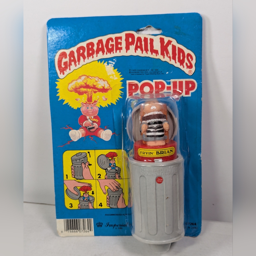 Vintage Garbage Pail Kids Fryin Brian Pop-Up Toy 1985